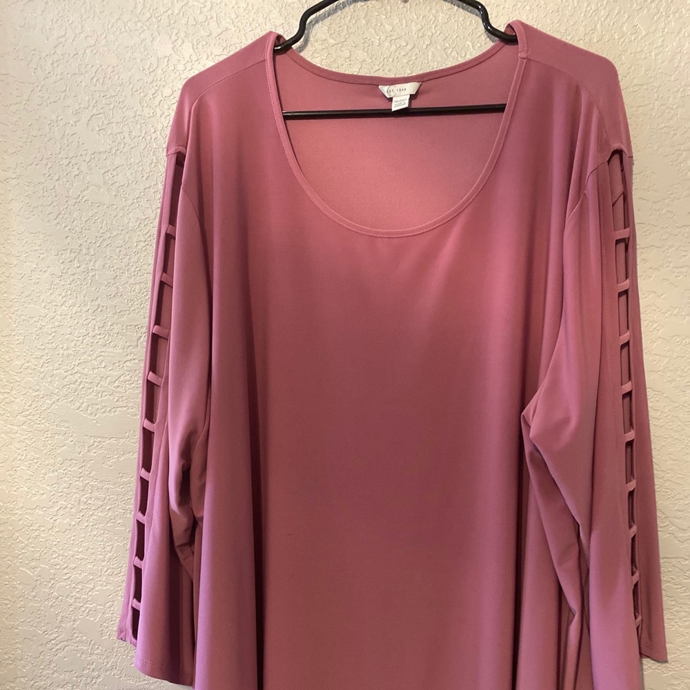 Long Sleeve Pink Blouse